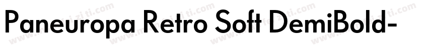 Paneuropa Retro Soft DemiBold字体转换